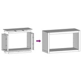 VidaXL Haardhoutrek 100x40x60 cm Antraciet - 35% Korting!