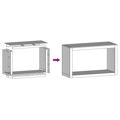 VidaXL Haardhoutrek 100x40x60 cm Antraciet - 35% Korting!