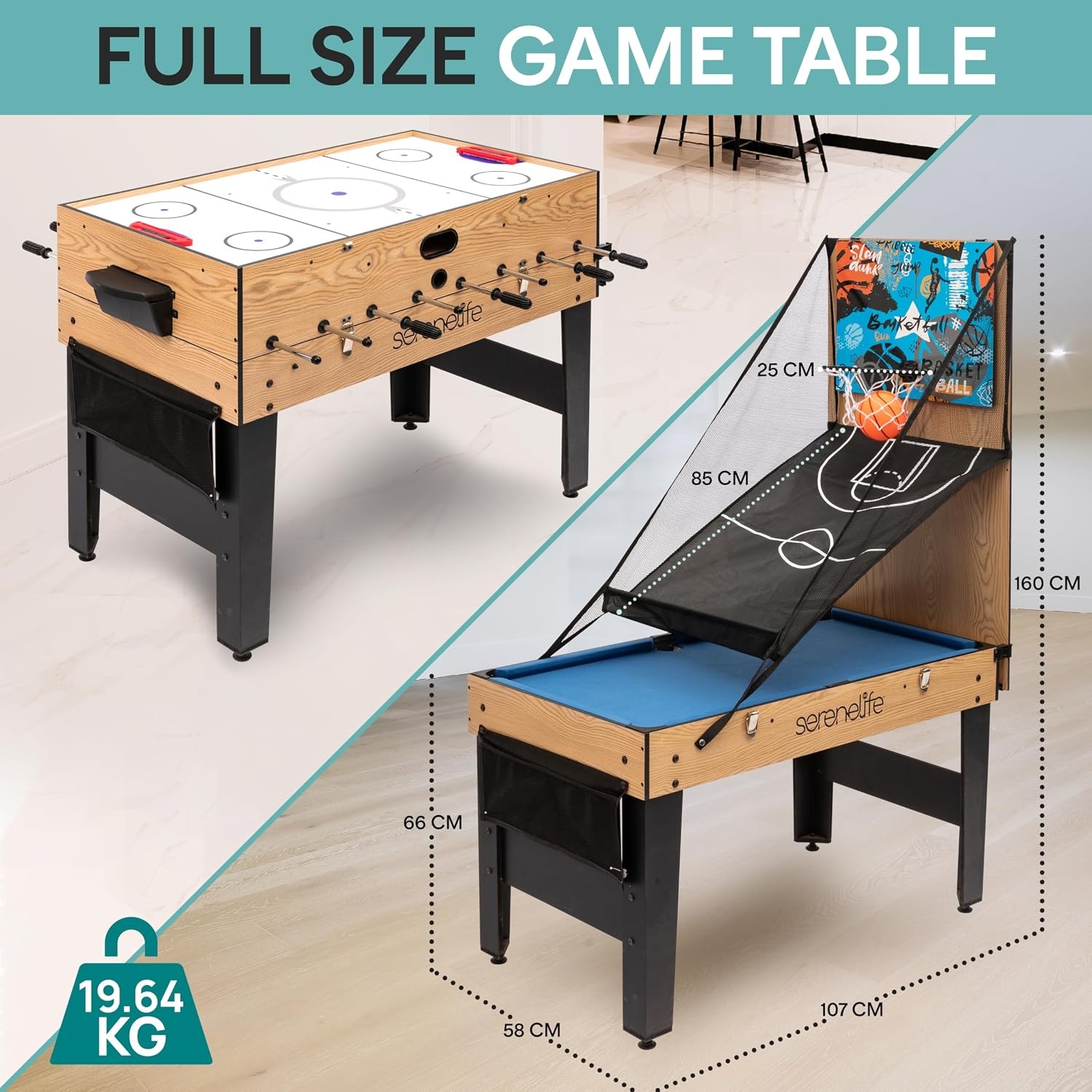 Multigame Speeltafel 6-in-1 122cm met 55% Korting | Binnen & Buiten