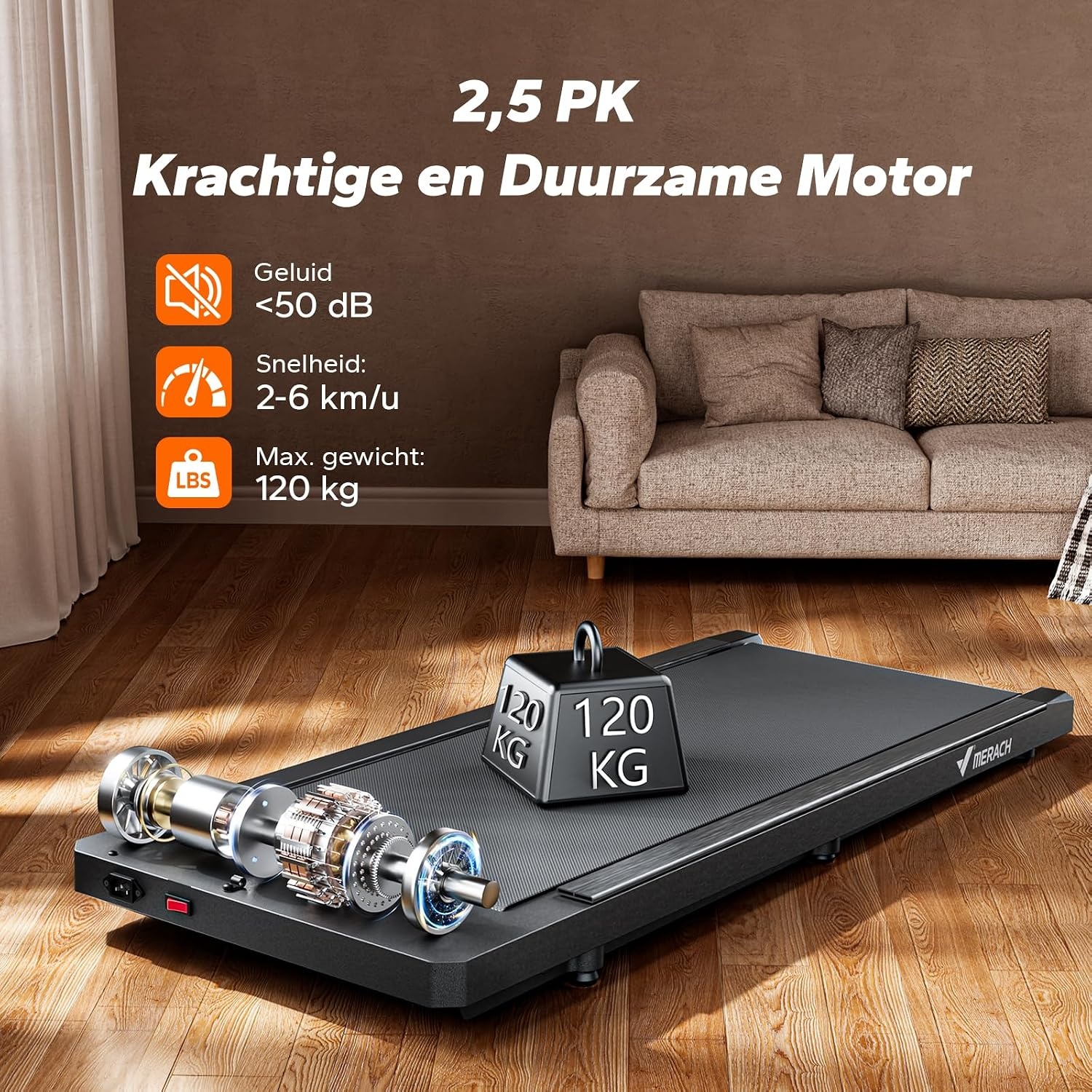 MERACH Loopband voor Thuis - 3-in-1 Loopband met App & Afstandsbediening, 35% Korting