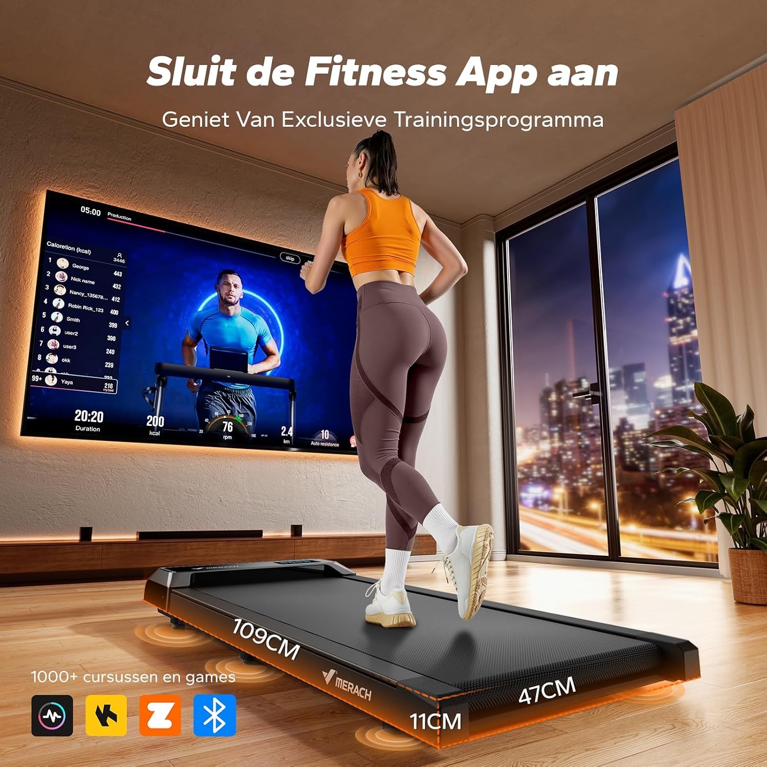 MERACH Loopband voor Thuis - 3-in-1 Loopband met App & Afstandsbediening, 35% Korting