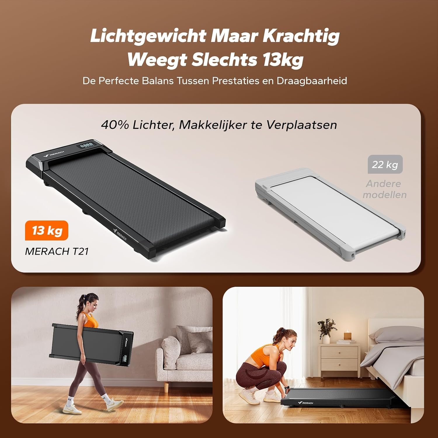 MERACH Loopband voor Thuis - 3-in-1 Loopband met App & Afstandsbediening, 35% Korting