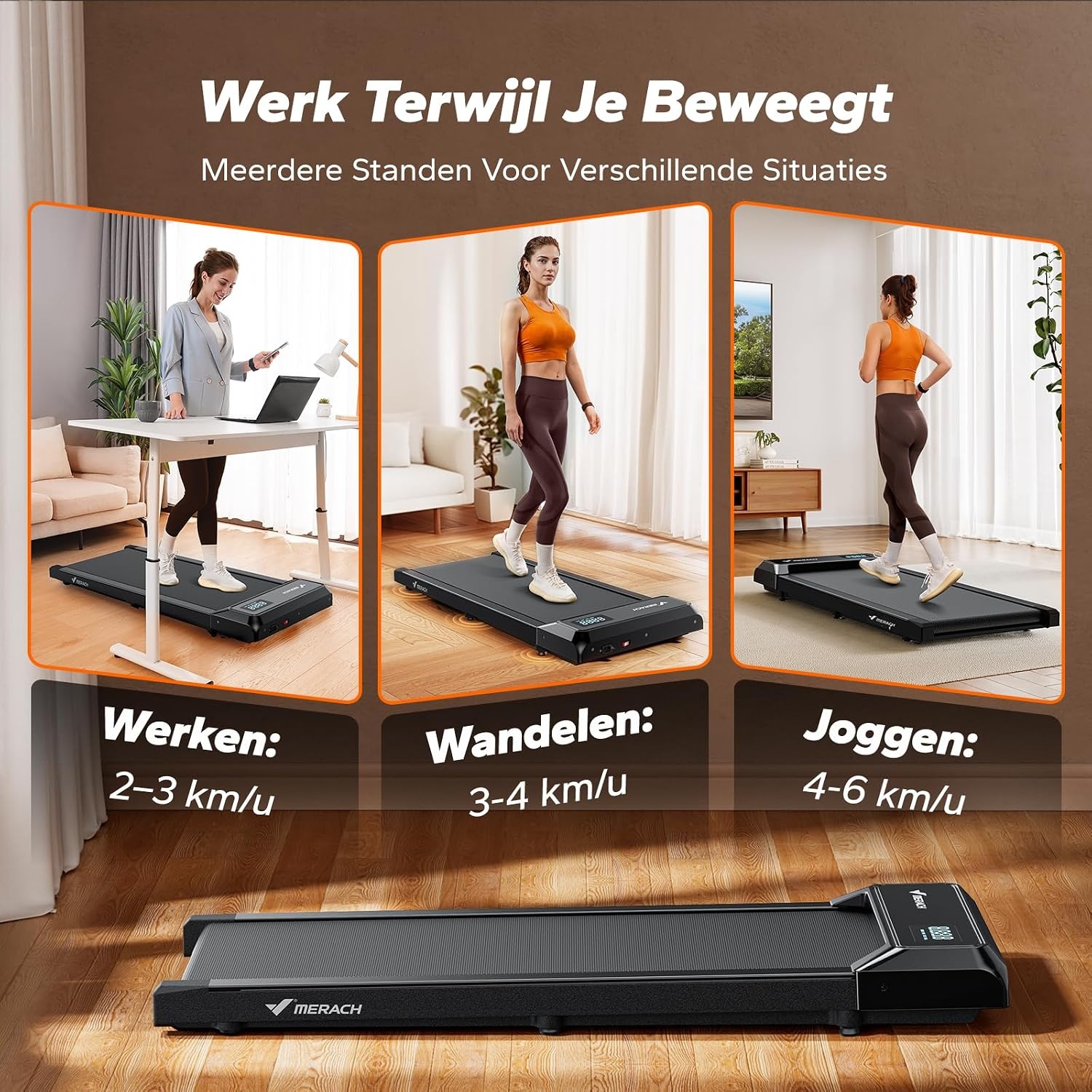 MERACH Loopband voor Thuis - 3-in-1 Loopband met App & Afstandsbediening, 35% Korting