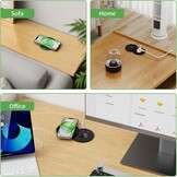 HANNELORE Inbouwstopcontact met USB-C PD 30 W, 15 W draadloos opladen