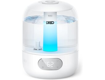 Dreo Cool Mist Luchtbevochtigers voor Baby, 3L Top Fill, 26dB Quite, Omgevingslicht voor Kinderkamer, Minder Vulling, Binnenshuis, Verstelbare Nozzle, Nieuwe Editie