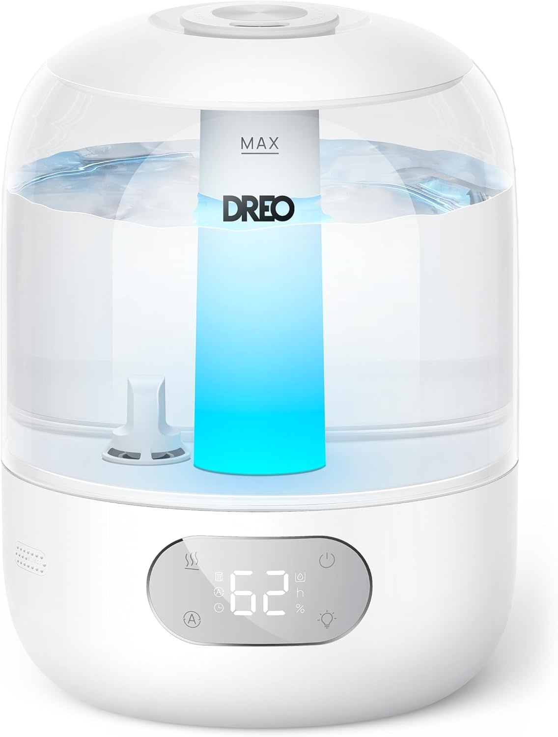 Dreo Cool Mist Luchtbevochtigers voor Baby, 3L Top Fill, 26dB Quite, Omgevingslicht voor Kinderkamer, Minder Vulling, Binnenshuis, Verstelbare Nozzle, Nieuwe Editie