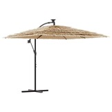 vidaXL Parasol met stalen paal 290x290x238 cm bruin