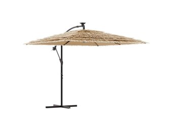 vidaXL Parasol met stalen paal 290x290x238 cm bruin