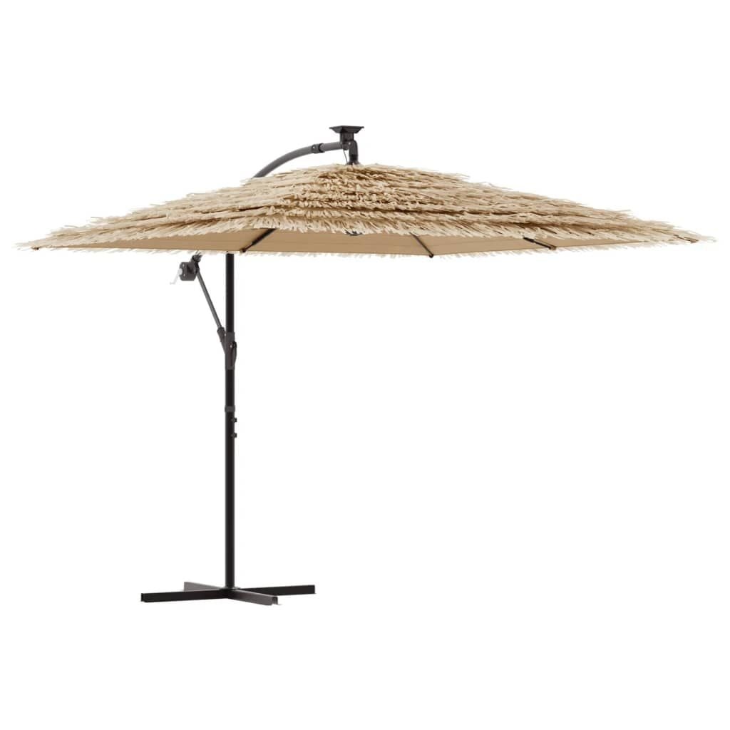 vidaXL Parasol met stalen paal 290x290x238 cm bruin