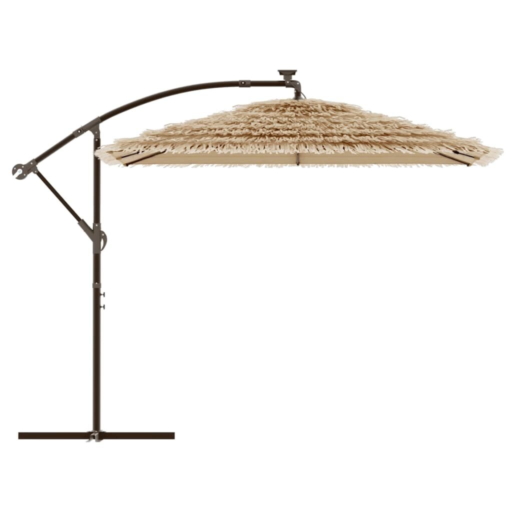 vidaXL Parasol met stalen paal 290x290x238 cm bruin