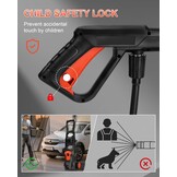 Pressure Washer Hogedrukreiniger, 160 bar voor 50 m²/u, 420 l/u, drukreiniger met 4 sproeiers, schuimsproeier, 17 m slang, sneeuwschuim-spuitpistool