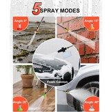 Pressure Washer Hogedrukreiniger, 160 bar voor 50 m²/u, 420 l/u, drukreiniger met 4 sproeiers, schuimsproeier, 17 m slang, sneeuwschuim-spuitpistool
