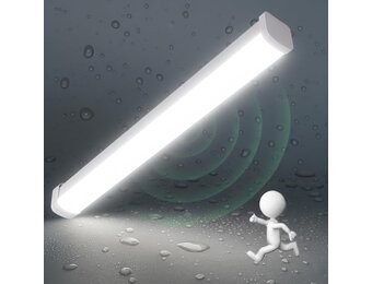 LEZOE Led-lamp voor vochtige ruimtes 120 cm met bewegingsmelder IP66 30W 4200 Lumen