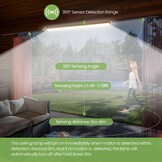 LEZOE Led-lamp voor vochtige ruimtes 120 cm met bewegingsmelder IP66 30W 4200 Lumen