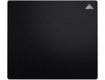 Muismat van glas, voor gaming, 450 x 400 mm, ultraglad oppervlak, geluidsreducerend design, stoot- en krasbestendig, zwart