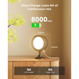 FULEN 4 stuks led-wandlampen voor binnen, wandlamp met 8000 mAh batterij, touch en afstandsbediening, 4 helderheidsniveaus, 18 kleuren, 360° draaibaar, voor woonkamer, slaapkamer, trappenhuis, hal