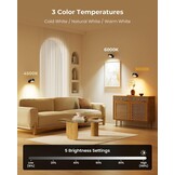 FULEN 4 stuks led-wandlampen voor binnen, wandlamp met 8000 mAh batterij, touch en afstandsbediening, 4 helderheidsniveaus, 18 kleuren, 360° draaibaar, voor woonkamer, slaapkamer, trappenhuis, hal