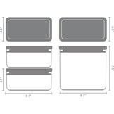 Brabantia TASTY+ Stapelbare Voorraadbussen Set van 2-1,5L & 3,5L | Luchtdicht bakje met siliconen deksel voor in de keuken | Pot voor droge en natte producten| Dark Grey