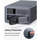 ORICO Aluminium 2 Bay RAID-behuizing, 3,5 inch HDD tot 2 x 22 TB