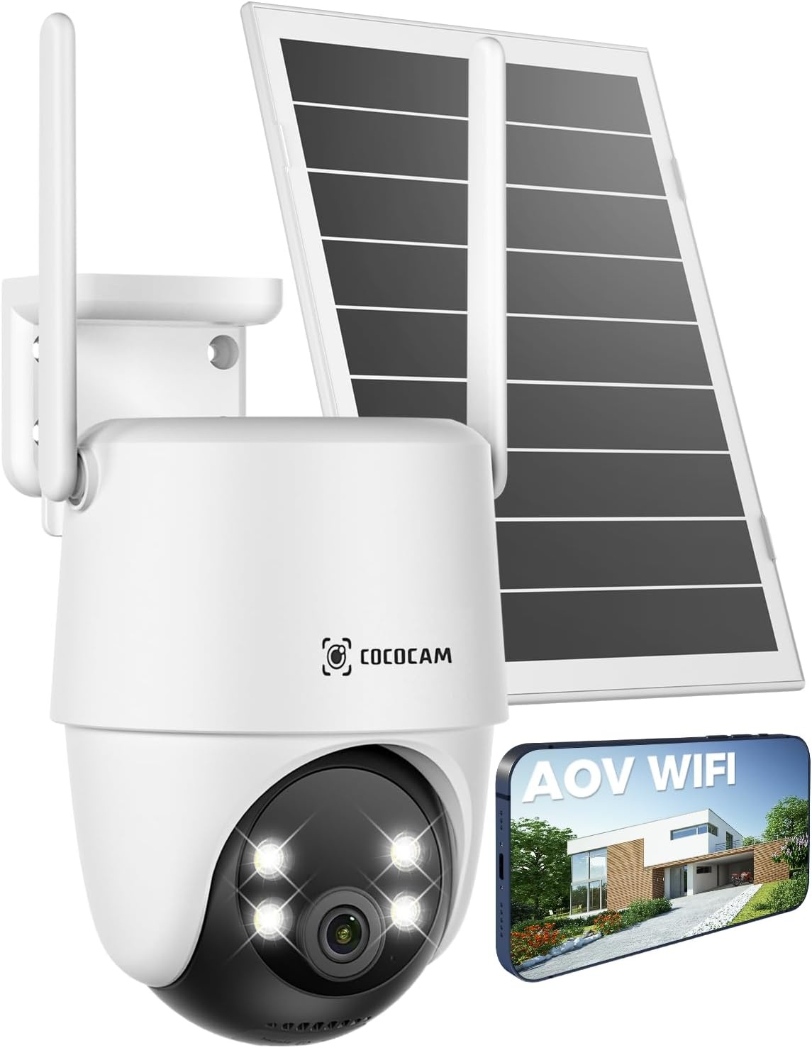 COCOCAM 24/7 Opname AOV WiFi Beveiligingscamera Buiten Draadloos