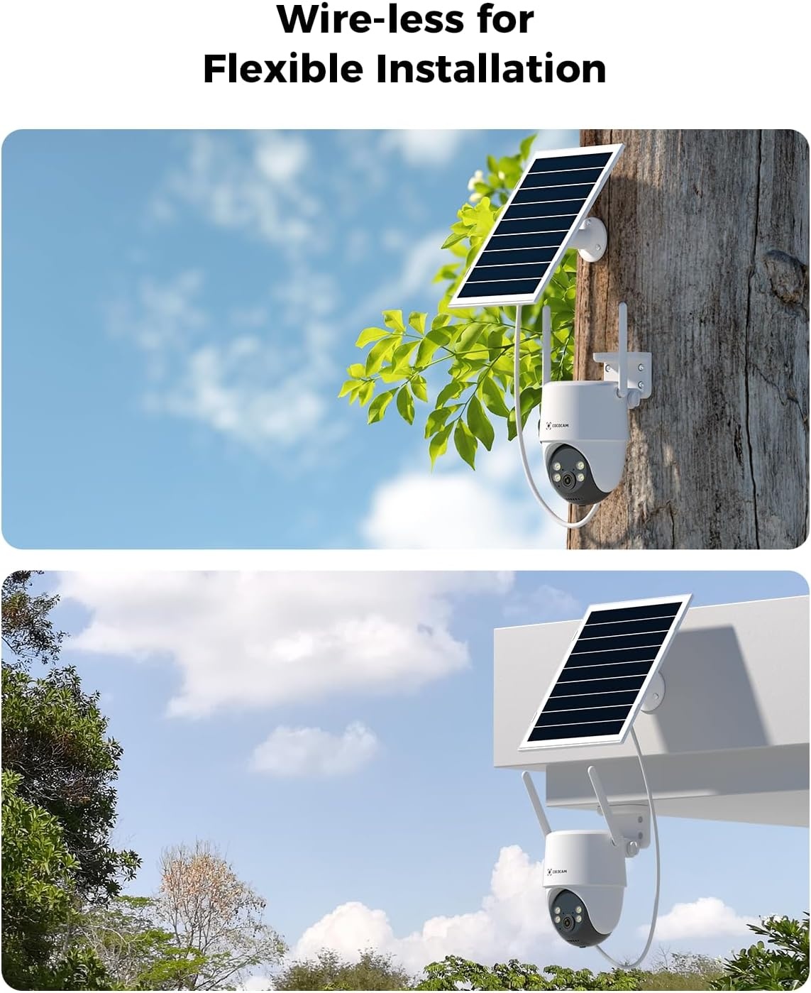 COCOCAM 24/7 Opname AOV WiFi Beveiligingscamera Buiten Draadloos