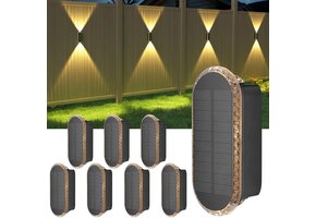 8x Zonne-energie Buitenlampen, IP65 Waterdicht, 3 Kleuren (3000K/4000K/6500K) - 41% Korting