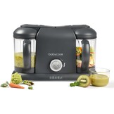 BÉABA, Babycook Duo, 4-in-1 babyrobot, mixer-koker, snel stomen, 15 min, voedseldiversificatie, kleine zelfgemaakte babypotten, XXL-inhoud 2200 ml, donkergrijs