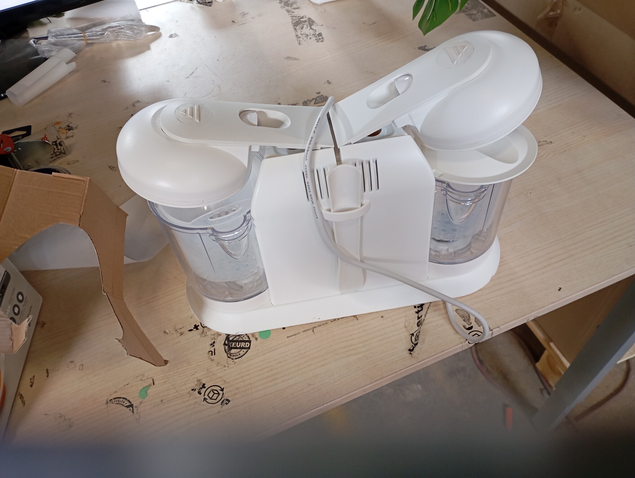 BÉABA, Babycook Duo, 4-in-1 babyrobot, mixer-koker, snel stomen, 15 min, voedseldiversificatie, kleine zelfgemaakte babypotten, XXL-inhoud 2200 ml, donkergrijs