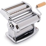 Imperia Nieuwe Ipasta, pastamachine, 100% Made in Italy. Frisse stalen pastamachine. Handmatige bladeruitsteker met zwengel voor lasagne, tagliolini, fettuccine, chroom.