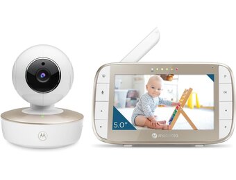 Motorola Nursery Babyfoon met Camera - Baby Monitor VM50G - Baby Camera met Kleuren Display, Tweeweg Communicatie en Infrarood Nachtvisie - 300M Bereik - Inzoomen, Kantelen en Draaien
