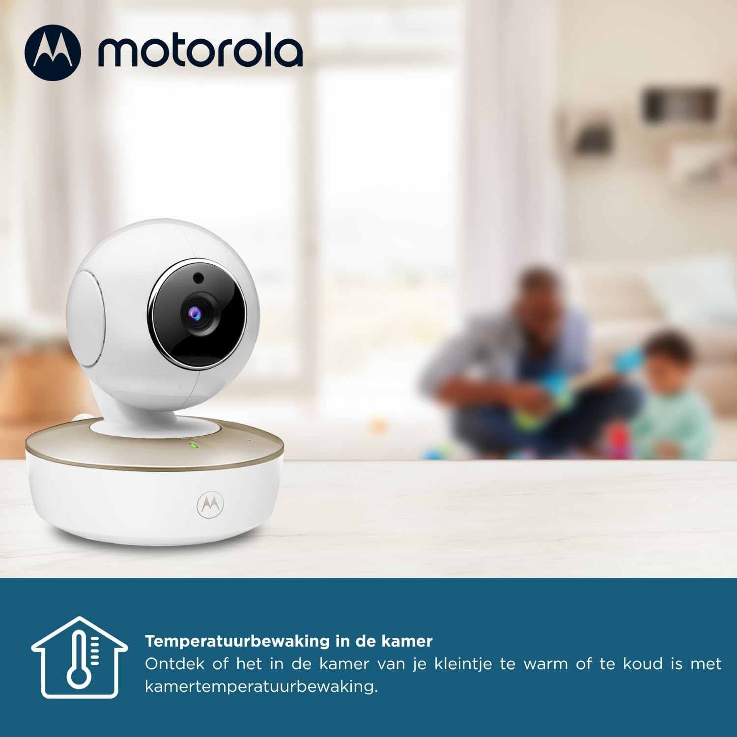 Motorola Nursery Babyfoon met Camera - Baby Monitor VM50G - Baby Camera met Kleuren Display, Tweeweg Communicatie en Infrarood Nachtvisie - 300M Bereik - Inzoomen, Kantelen en Draaien
