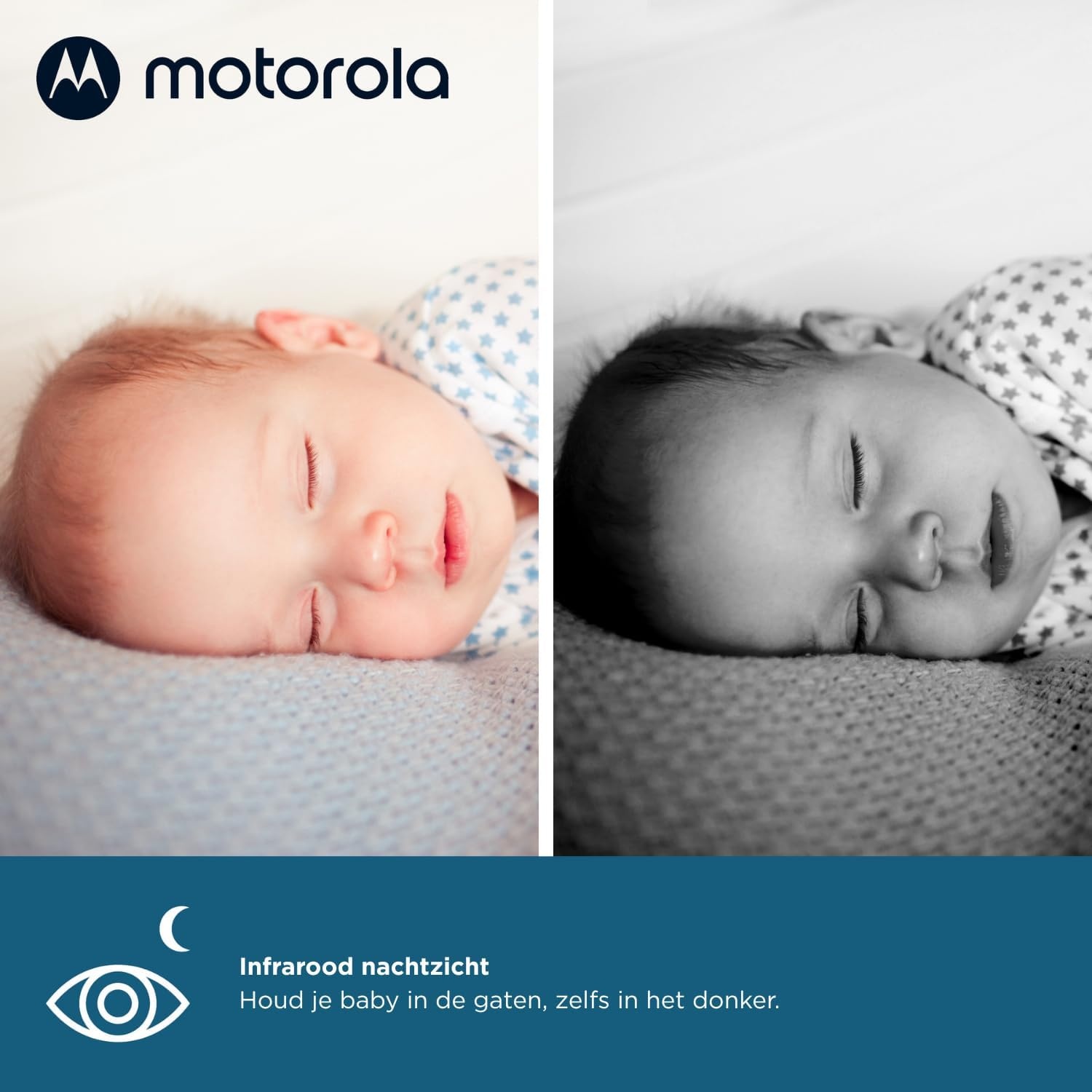 Motorola Nursery Babyfoon met Camera - Baby Monitor VM50G - Baby Camera met Kleuren Display, Tweeweg Communicatie en Infrarood Nachtvisie - 300M Bereik - Inzoomen, Kantelen en Draaien