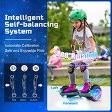SISIGAD 6.5 inch Overboard Hoverboard with LED/Bluetooth, Skateboard, Hoverboard, Kids Gift