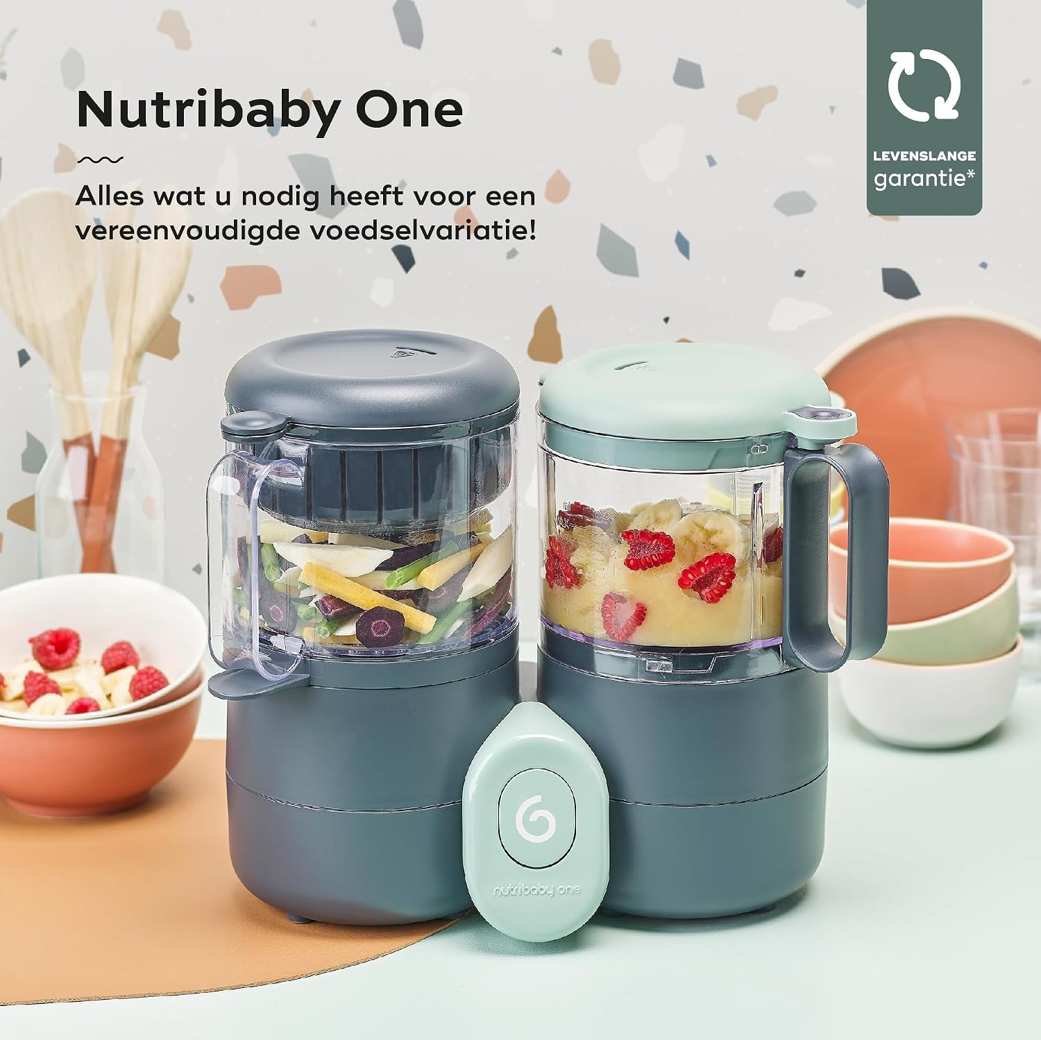 Babymoov Nutribaby One 4-in-1 Babyvoedingbereider - Grijs - 2 Liter