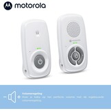 Motorola Nursery AM21 Audio Babyfoon - Digitale monitor met DECT-technologie voor audiobewaking - Groot bereik - Microfoon met hoge gevoeligheid - Wit