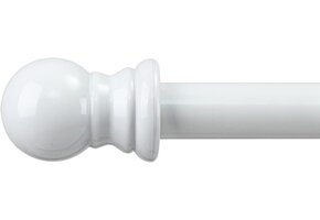 Uitschuifbare Gordijnroede Wit 76-110 cm | Roestvrij Staal | 2.5 cm dik | 54% Korting
