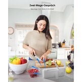 CZEview Babyfoon Met 2 Kameras En APP, 2K/5,0 Inch WLAN Video Babyfoon, PTZ 360°, IR-Nachtsicht, Automatische Volging, 4× Zoom, Herkenning Van Huilen/Beweging/Geluiden, Alarm, Temperatuurweergave