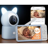 CZEview BM6 Babyfoon met 2K Camera en 5,5 Inch Scherm - Blauw
