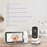 Hubble Connected Nursery View Premium Twin Camera's Video Babyfoon met 5 Inch scherm, Infrarood Nachtzicht, Split Screen, Digitale Zoom en Kamertemperatuursensor Babyfoon Camera