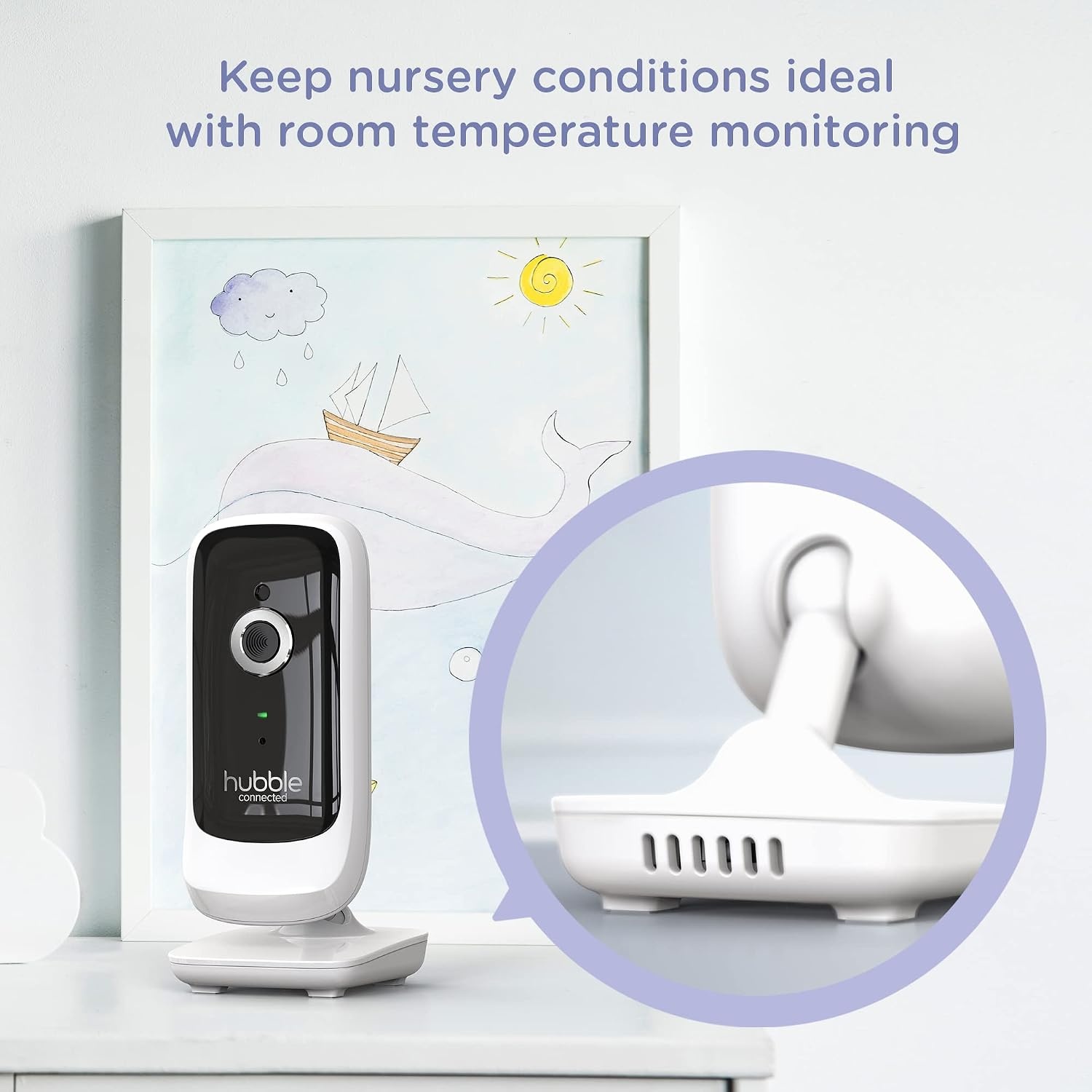 Hubble Connected Nursery View Premium Twin Camera's Video Babyfoon met 5 Inch scherm, Infrarood Nachtzicht, Split Screen, Digitale Zoom en Kamertemperatuursensor Babyfoon Camera