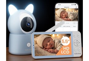 Babyfoon met Camera 5,5 inch 2K HD | Slimme Detectie | 41% Korting