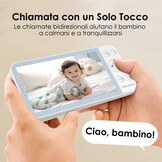 CZEview BM6 Babyfoon met 2K Camera en 5,5 Inch Scherm - Blauw