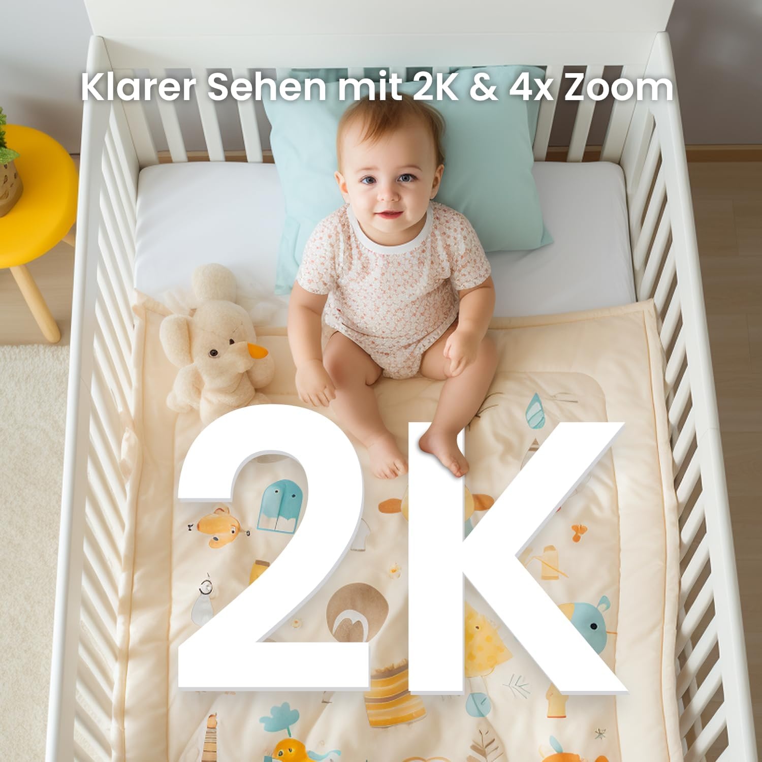 CZEview BM6 Babyfoon met 2K Camera en 5,5 Inch Scherm - Blauw