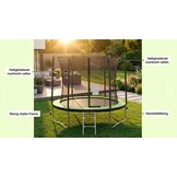 Trampoline 244 cm rond met veiligheidsnet en ladder - 35% korting