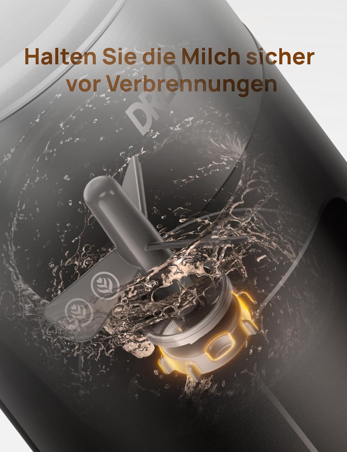 Elektrische Melkopschuimer Zwart | 8-in-1 | 435ml | 53% Korting