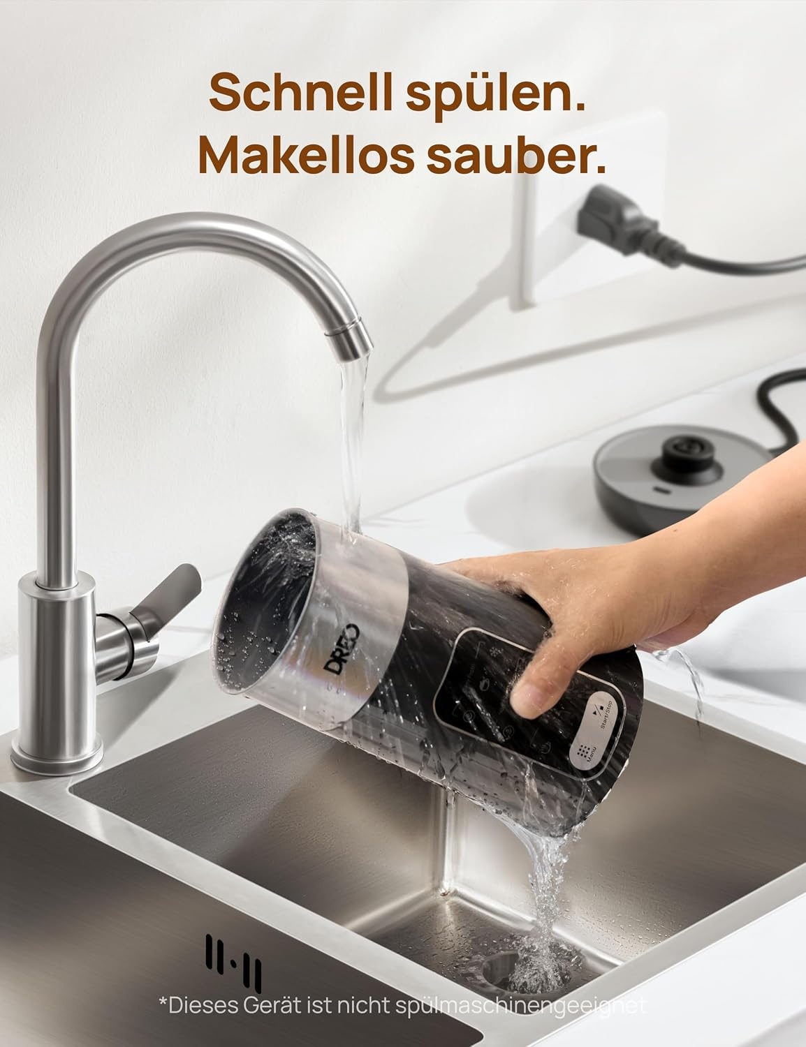 Elektrische Melkopschuimer Zwart | 8-in-1 | 435ml | 53% Korting