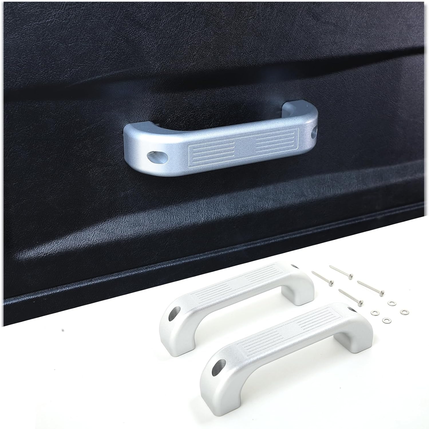 2x Aluminium Zilveren Deurgreep Land Rover Defender 110/90/130 (29% Korting)