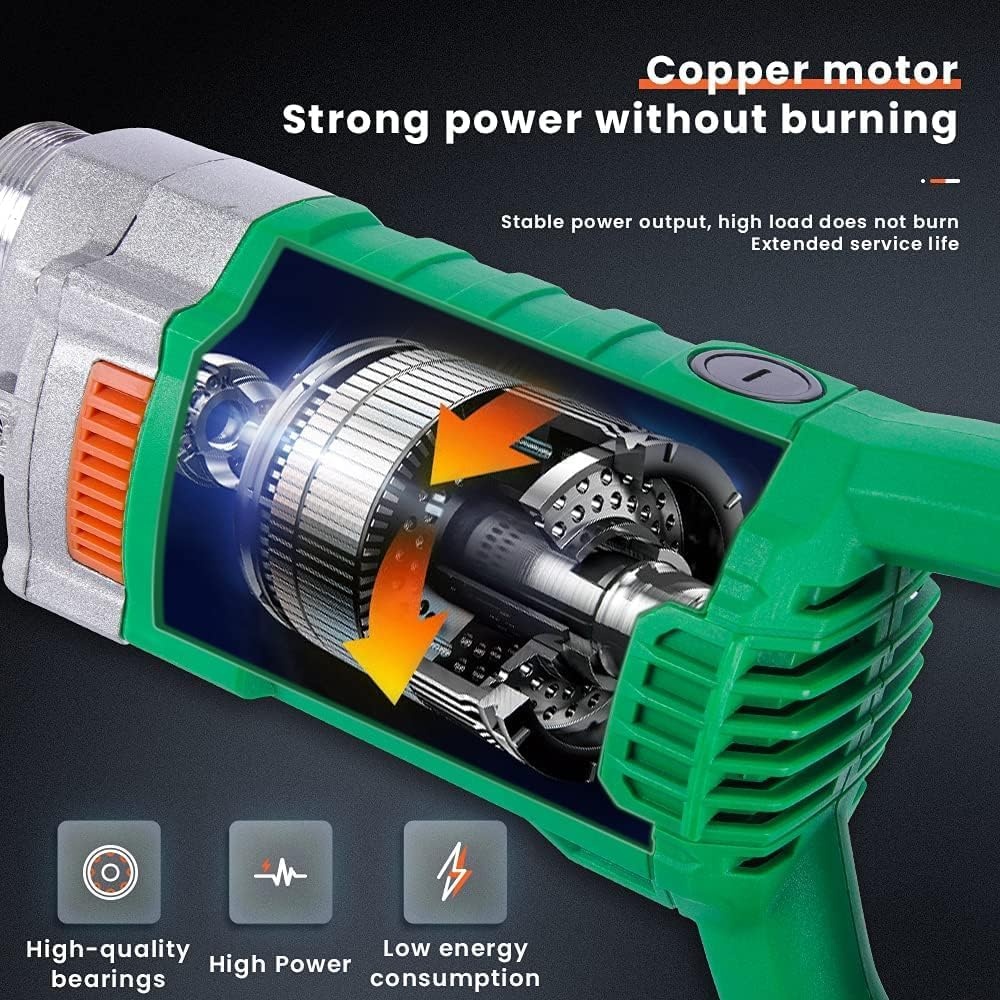 Betonvibrator 1600W Groen met 2m Slang - 29% Korting