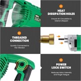 Betonvibrator 1600W Groen met 2m Slang - 29% Korting
