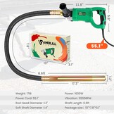 Betonvibrator 1600W Groen met 2m Slang - 29% Korting